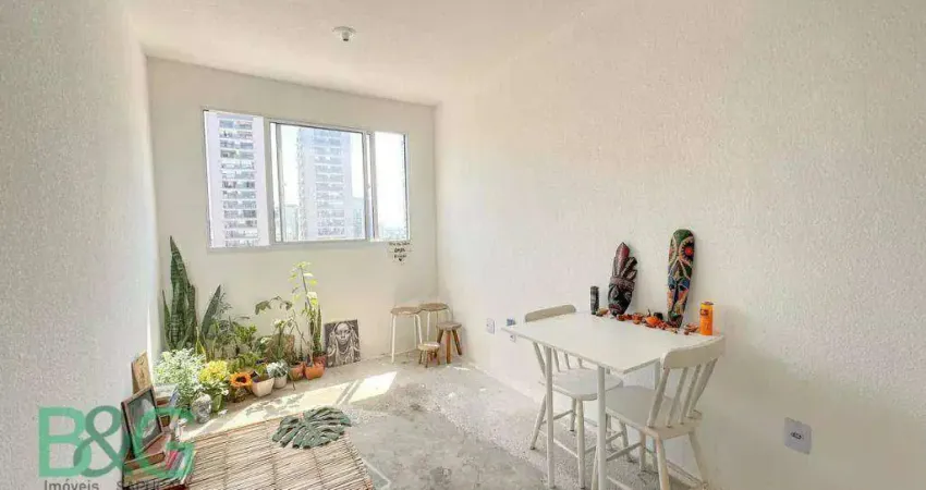 Apartamento com 2 dormitórios à venda, 44 m² por r$ 330.000 - barra funda - são paulo/sp