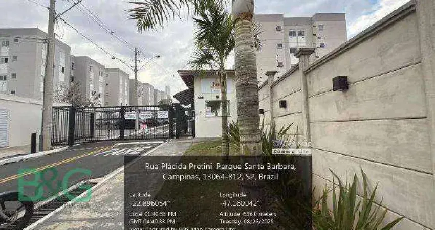 Apartamento com 2 dormitórios à venda, 42 m² por r$ 132.000 - parque são jorge - campinas/sp