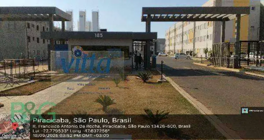 Apartamento com 1 dormitório à venda, 45 m² por r$ 116.639 - chácaras água branca - piracicaba/sp