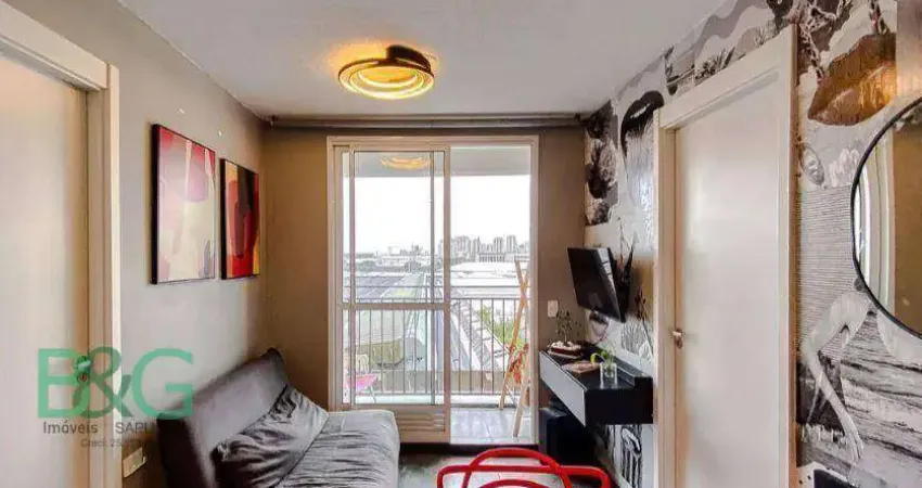 Apartamento com 2 dormitórios à venda, 37 m² por r$ 349. - mooca - são paulo/sp