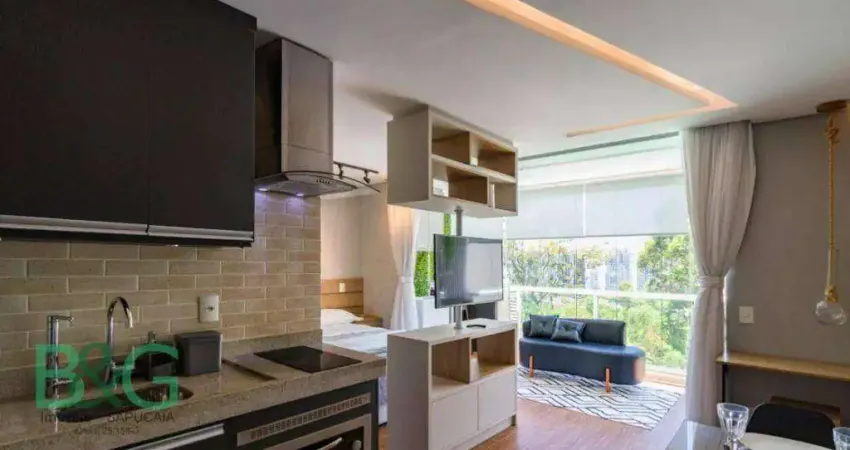 Studio com 1 dormitório à venda, 35 m² por r$ 579.000 - real parque - são paulo/sp