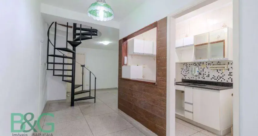 Apartamento Duplex com 1 dormitório à venda, 57 m² por R$ 285.000 - Centro - São Vicente/SP