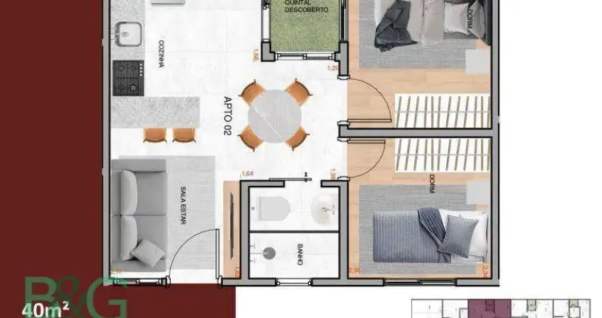 Apartamento com 2 dormitórios à venda, 40 m² por R$ 285.000,00 - Alto da Mooca - São Paulo/SP