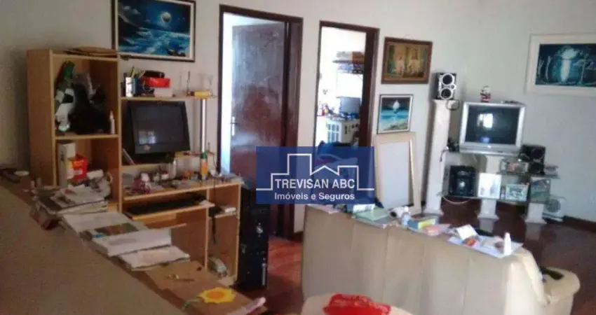 Sobrado à venda na vila valparaíso/ santo andré - 2 dorms, 5 vagas e edícula, 155m²