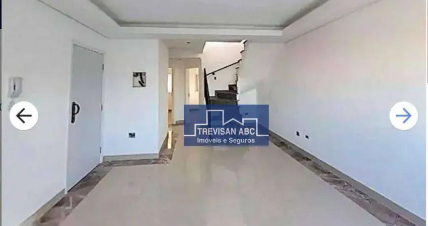 Cobertura com 2 dormitórios para alugar, 110 m² - campestre - santo andré/sp