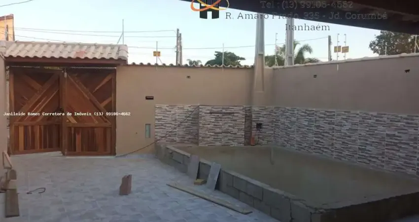 Casa para venda em itanhaém, jardim das palmeiras, 2 dormitórios, 1 suíte, 2 banheiros, 2 vagas