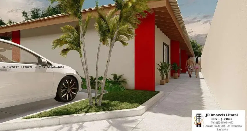 Casa térrea para venda em itanhaém, cibratel ii, 2 dormitórios, 1 banheiro, 1 vaga