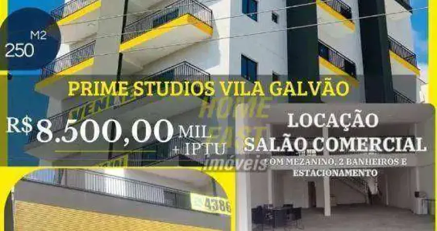 Salão para alugar, 250 m² por r$ 8.500,00/mês - vila galvão - guarulhos/sp