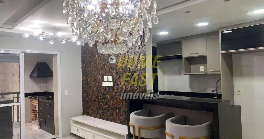 Apartamento com 2 dormitórios à venda, 68 m² por r$ 745.000,00 - jardim flor da montanha - guarulhos/sp