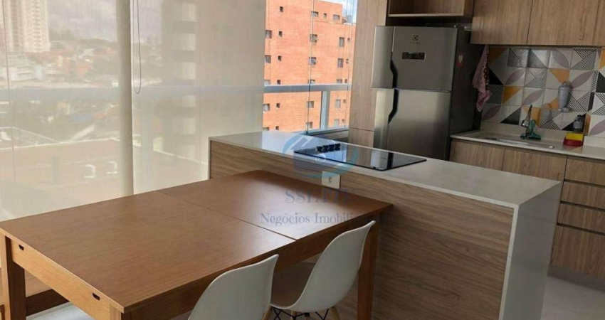 Apartamento a venda de 1 dormitório com ampla varanda, a 7 minutos a pé do metrô Alto do Ipiranga