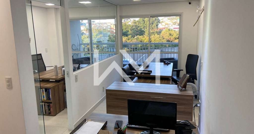 Sala comercial mobiliada com 37m², com lavabo e 1 vaga de garagem no Via Alameda - Centro, Guarulho