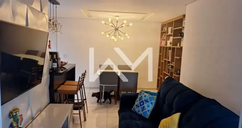 Apartamento para locação com planejados sendo  2 dormitórios, 1 suíte, 2 banheiros, 1 vaga de garag