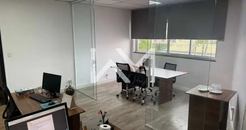 Sala com divisória, climatizada para locação, próximo ao bosque maia, guarulhos , sp