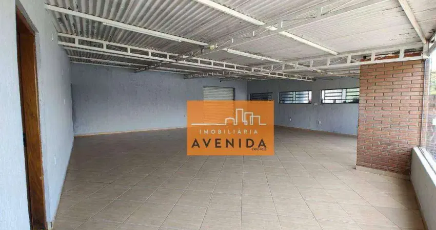 Salão para alugar, 250 m² por r$ 3.800,00/mês - vila bressani - paulínia/sp