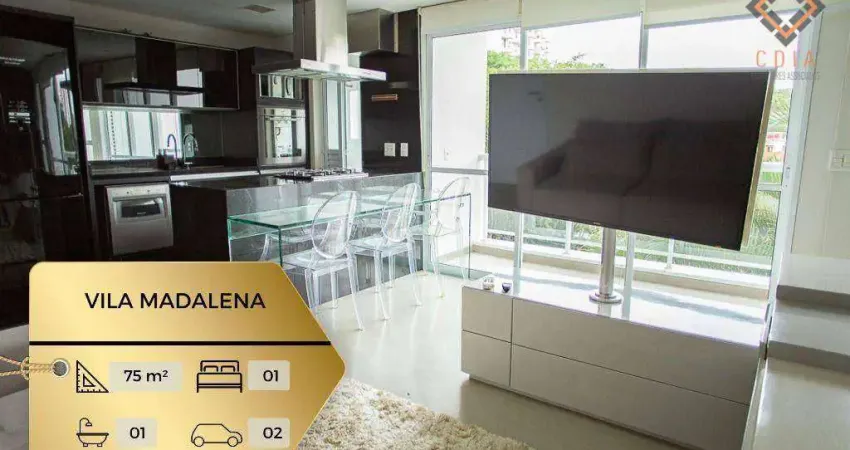 Apartamento Duplex com 1 dormitório à venda, 75 m² por R$ 1.000.000,00 - Vila Madalena - São Paulo/SP