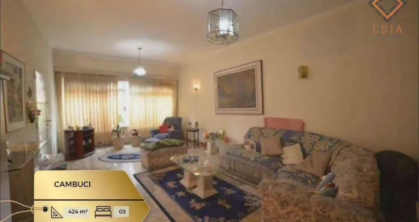 Sobrado com 3 dormitórios à venda, 424 m² por R$ 1.600.000,00 - Cambuci - São Paulo/SP