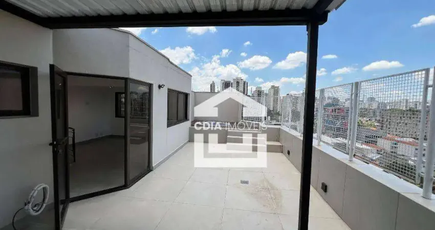 Cobertura à venda com 2 dormitórios sendo 1 suíte, 1 banheiro, 2 lavabos e 3 vagas de garagem. Localizado em Pinheiros.