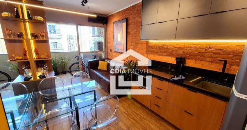 Flat com 1 dormitório à venda, 33 m² por R$ 800.000 - Moema - São Paulo/SP