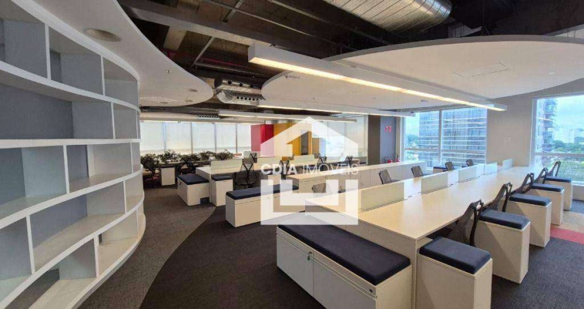 Conjunto comercial para locação com 666 m² de área privada e 16 vagas, localizado em Pinheiros.