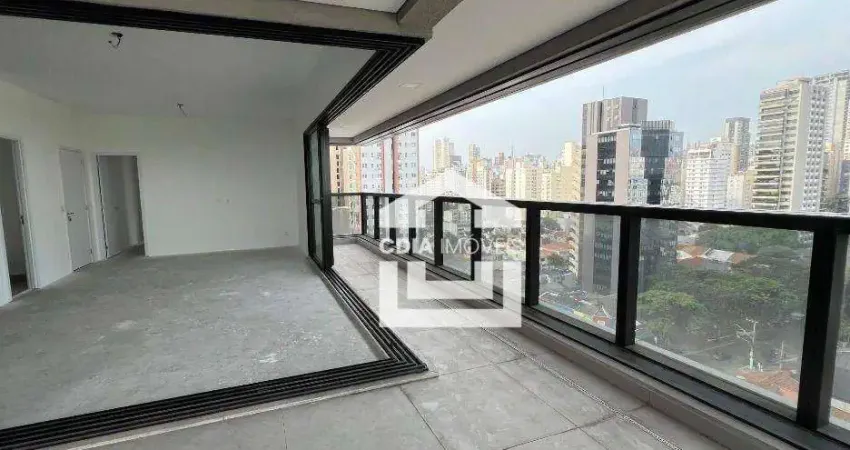 Apartamento à venda com 3 suítes, 3 banheiros , 1 lavabo, varanda gourmet e 2 vagas de garagem. Localizado em Pinheiros.