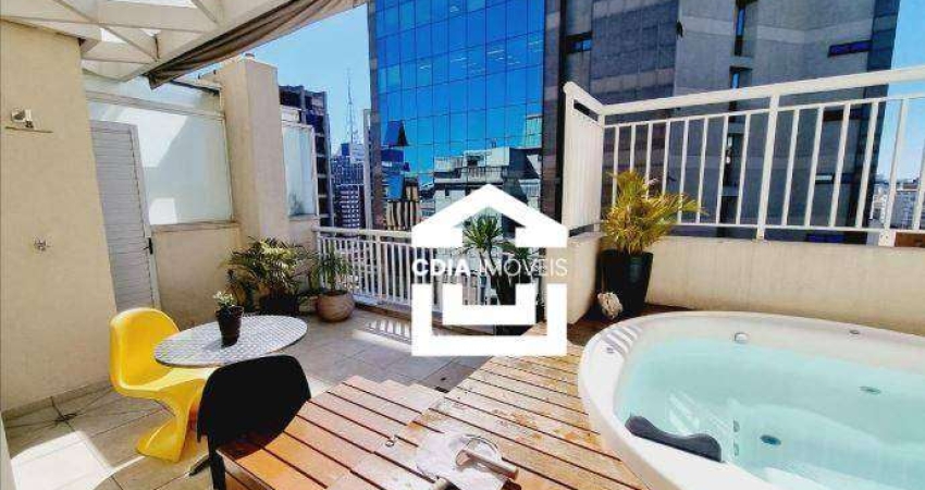 Apartamento Duplex com 1 dormitório à venda, 69 m² por R$ 1.270.000,00 - Paraíso - São Paulo/SP