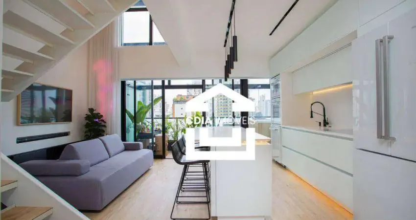 Apartamento Duplex com 1 dormitório à venda, 67 m² por R$ 1.300.000,00 - Campo Belo - São Paulo/SP