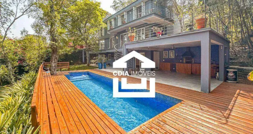 Casa com 4 dormitórios à venda, 350 m² por R$ 2.200.000,00 - Granja Viana – Chácara dos Lagos - Carapicuíba/SP