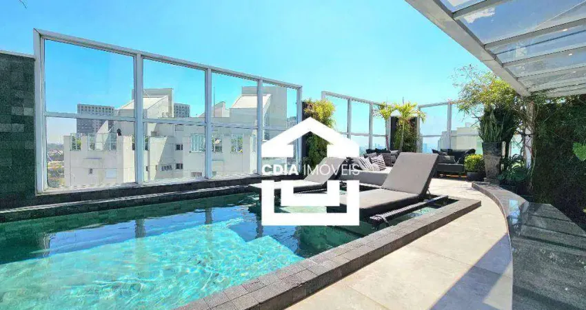 Cobertura com 4 dormitórios à venda, 305 m² por r$ 7.200.000 - brooklin - são paulo/sp