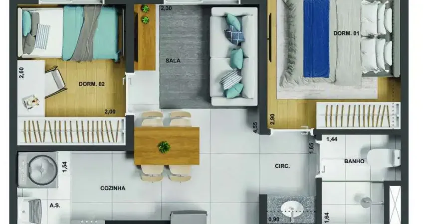 Apartamento com 2 dormitórios à venda, 35 m² por r$ 303.000 - vila pires - santo andré/sp