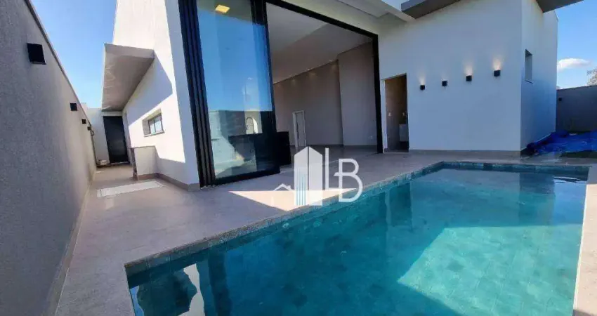 Casa alto padrão no condomínio Arts com três suítes, escritório com lavabo e área gourmet completa.
