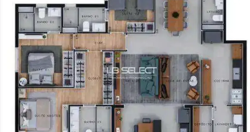 Apartamento com 3 dormitórios à venda, 130 m² por R$ 1.350.000,00 - Jardim Sul - Uberlândia/MG