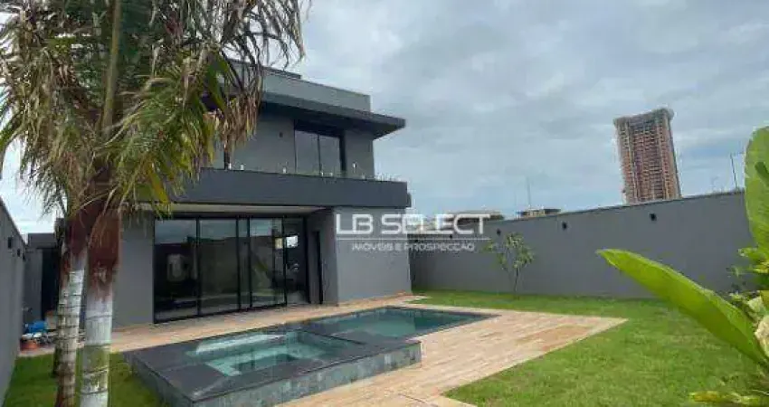 Casa no Condomínio Tamboré com quatro suítes, a máster com closet e área gourmet completa.