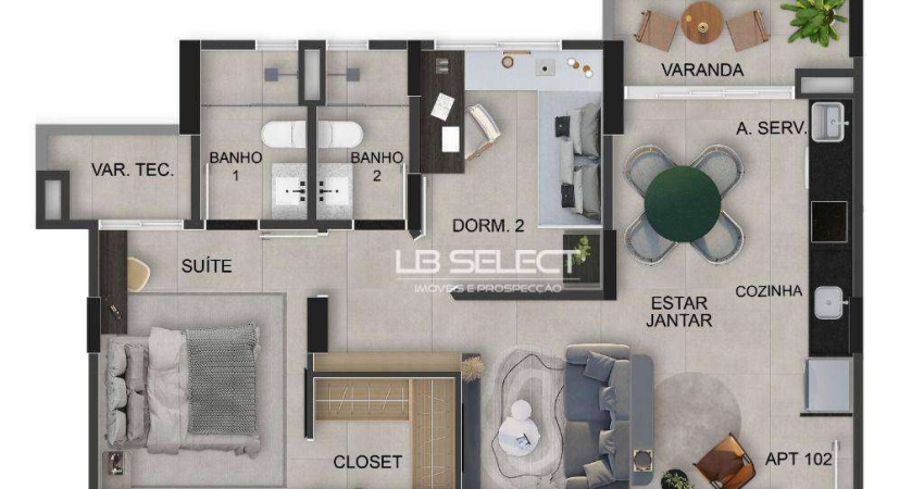 Apartamento com 2 dormitórios à venda, 73 m² por R$ 781.798,70 - Gávea - Uberlândia/MG