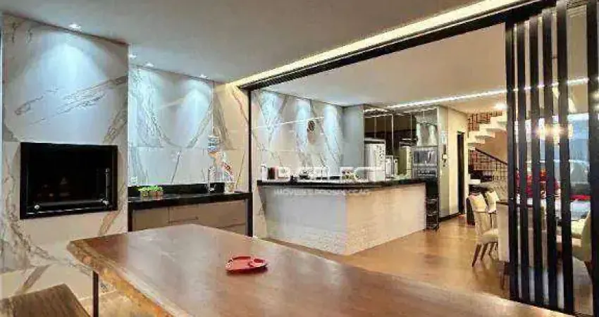 Cas a no bairro Vida Nova com três suítes e varanda gourmet.