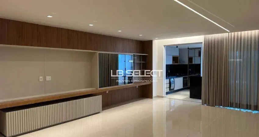 Apartamento com três suítes e varanda gourmet.