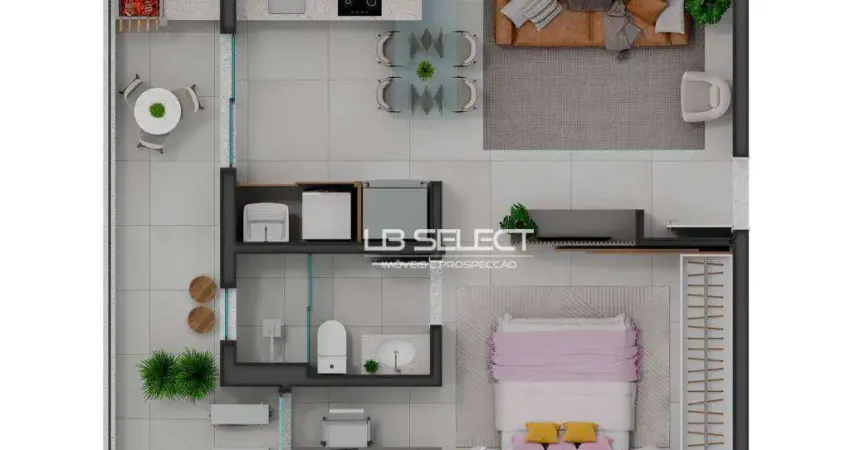 Apartamento com 1 dormitório à venda, 52 m² por R$ 534.000,00 - Patrimônio - Uberlândia/MG