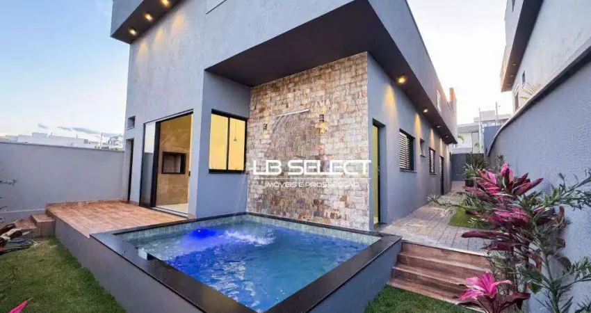 Casa no Condomínio Terras Alpha com três quartos e varanda gourmet.