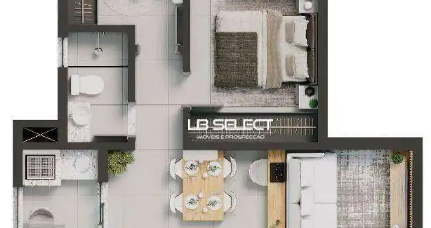Apartamento com 2 quartos à venda na Rua Armando Tucci, 1452, Santa Mônica, Uberlândia