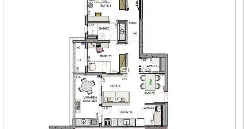 Apartamento com 3 dormitórios à venda, 96 m² por R$ 830.000,00 - Gávea - Uberlândia/MG