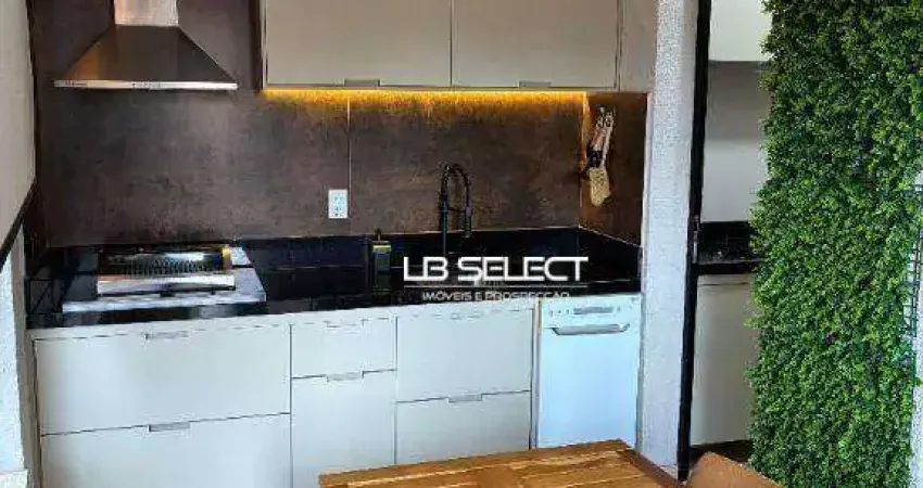 Apartamento no bairro Cazeca com três quartos e varanda gourmet.