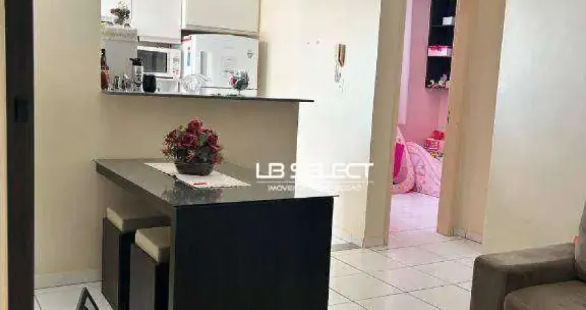 Apartamento no shopping park com dois quartos, banheiro social. e uma vaga de garagem.