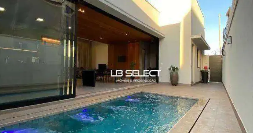 Casa térrea no condomínio jardim versailles com quatro suítes e varanda gourmet.