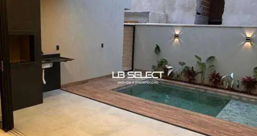 Casa no c condomínio mirante do lago com três quartos, duas suítes e varanda gourmet.