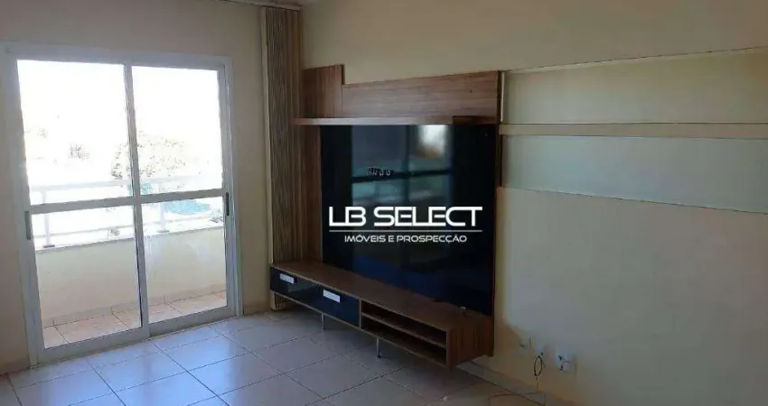 Apartamento com dois quartos, suíte com sacada e duas vagas de garagem.