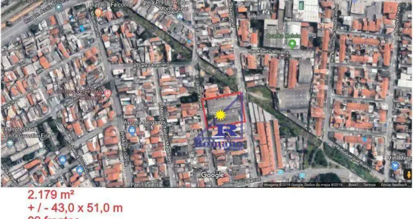 Terreno à venda, 2193 m² por R$ 6.579.000 - Vila Paulistania - São Paulo/SP