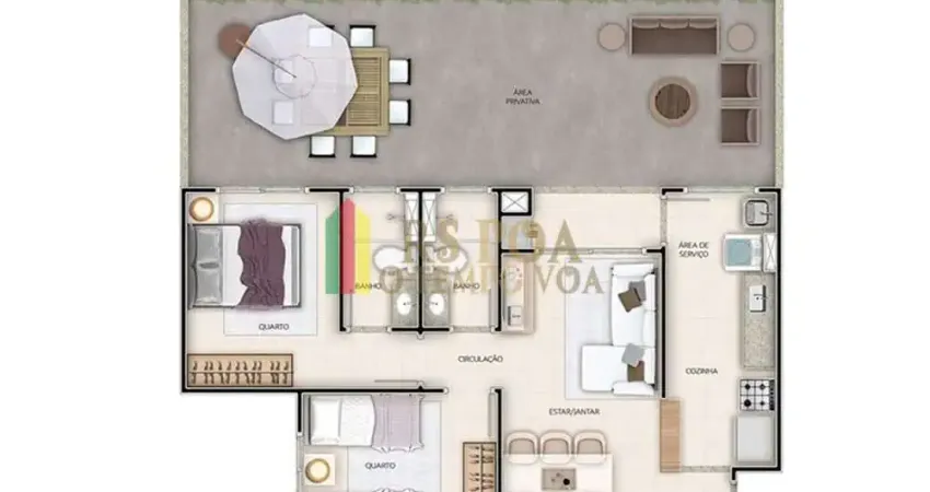 Apartamento com 2 quartos à venda na Rua Sílvio Silveira Soares, 2449, Camaquã, Porto Alegre