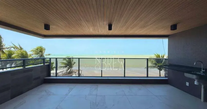 Apartamento de alto padrão, beira mar na praia de camboinha - 3 suítes + dce 177m2 -