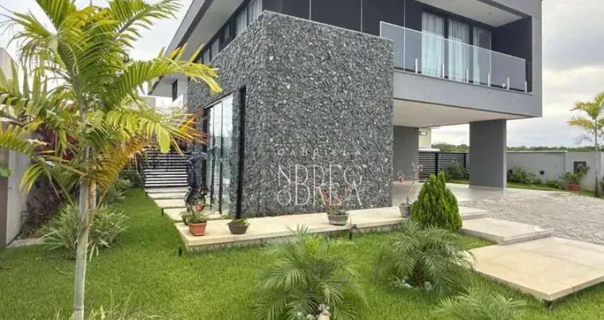 Casa nova, 4 suítes + dce ,386m2, projetada, condomínio alamoana - r$ 3.200.000,00