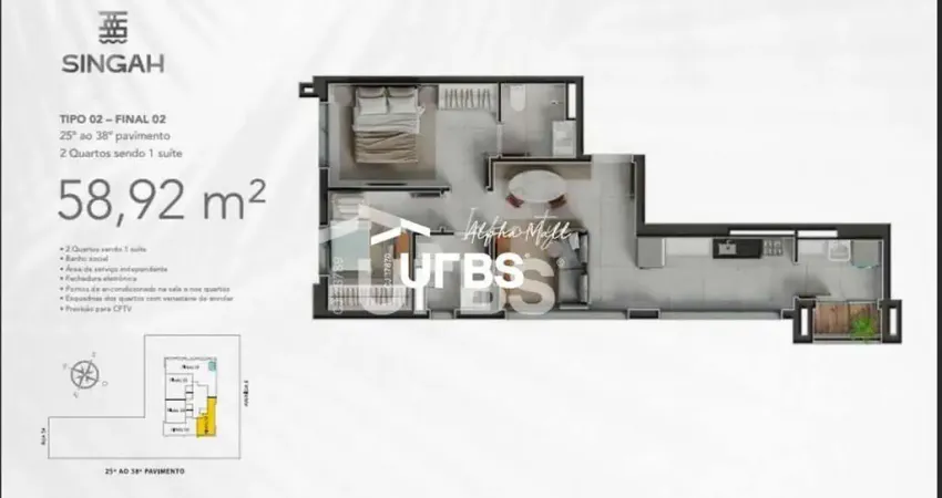 Apartamento com 2 quartos à venda na Avenida E, Jardim Goiás, Goiânia