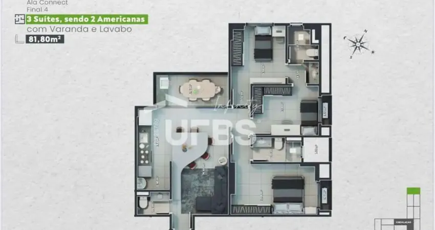 Apartamento com 2 quartos à venda na Avenida Transbrasiliana, Parque Amazônia, Goiânia